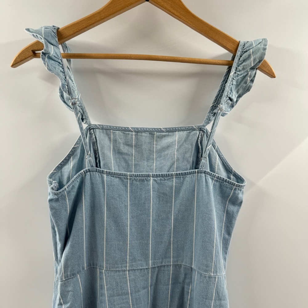 Sadie & Sage Blue Ruffled Cotton Dress – Size Small - Picture 6 of 8